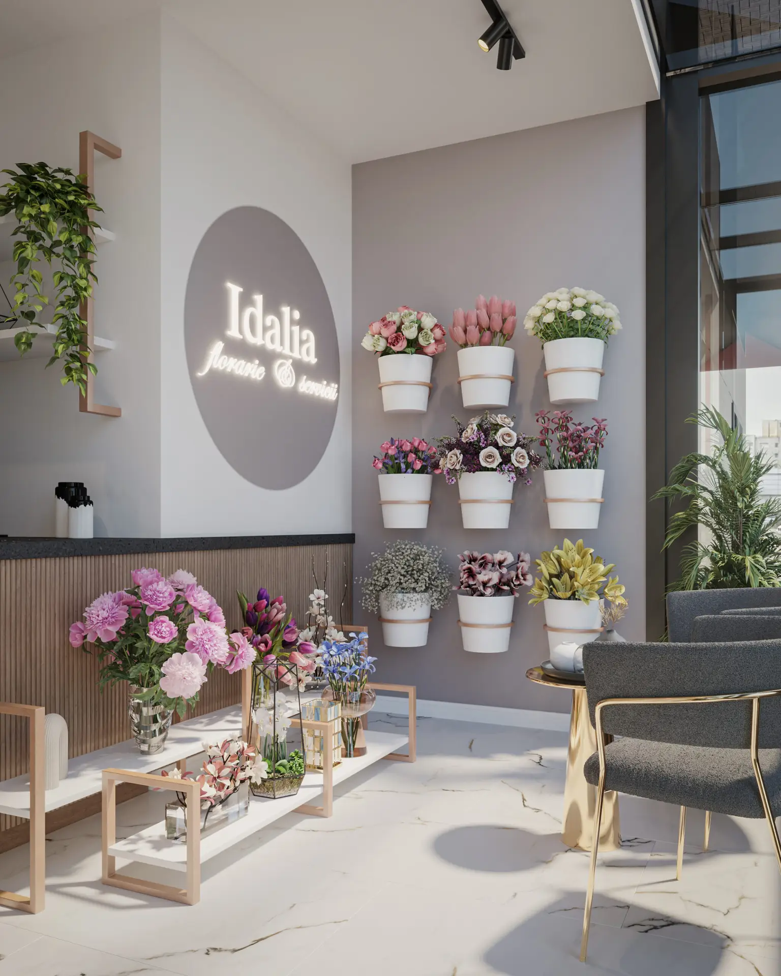 Amenajare florărie modernă - Atelier 404