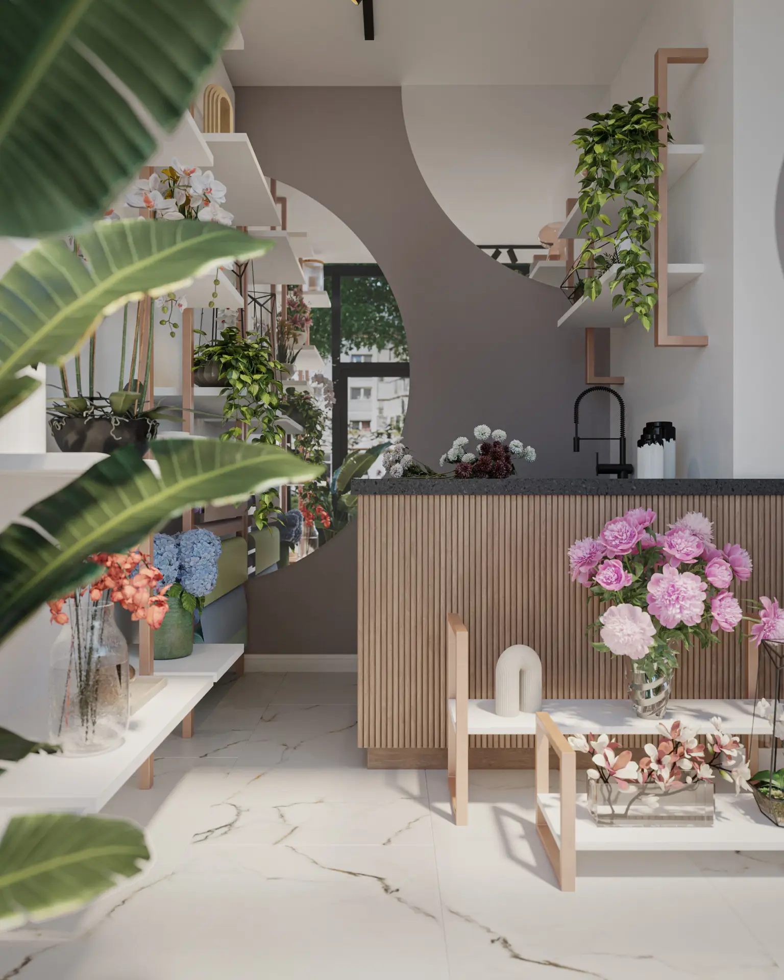 Amenajare florărie modernă - Atelier 404