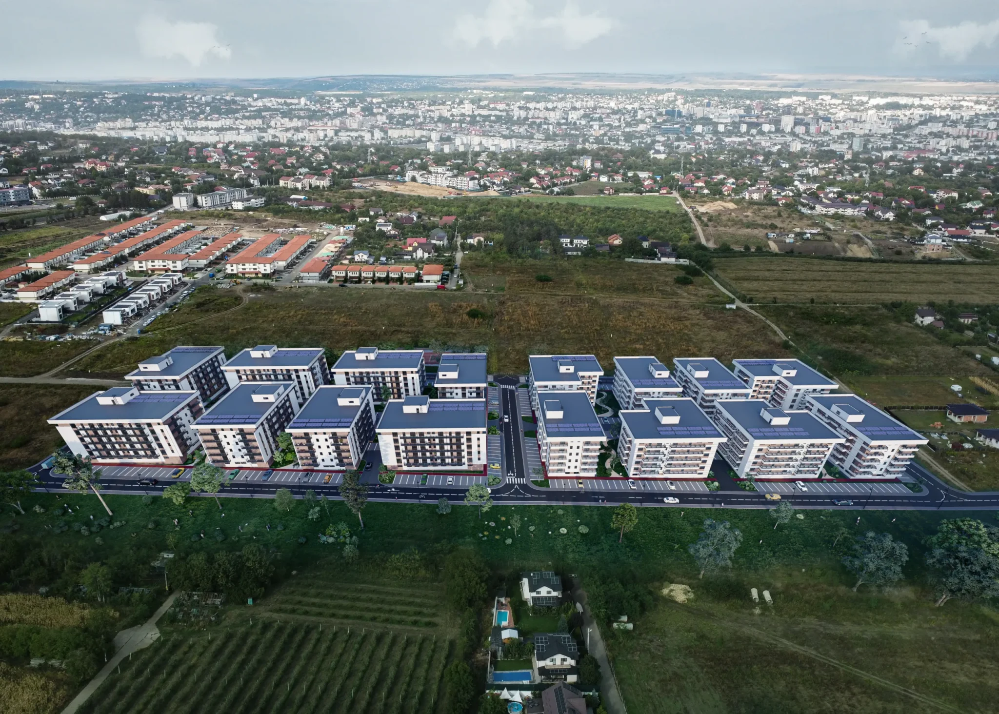 Randare 3d ansamblu rezidențial - Atelier 404